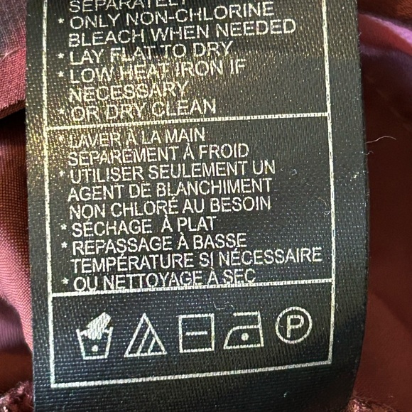 NEW Steve Madden Top M Hollis Pink Multicolor Muted Peplum Bishop Sleeves Button - Picture 5 of 11